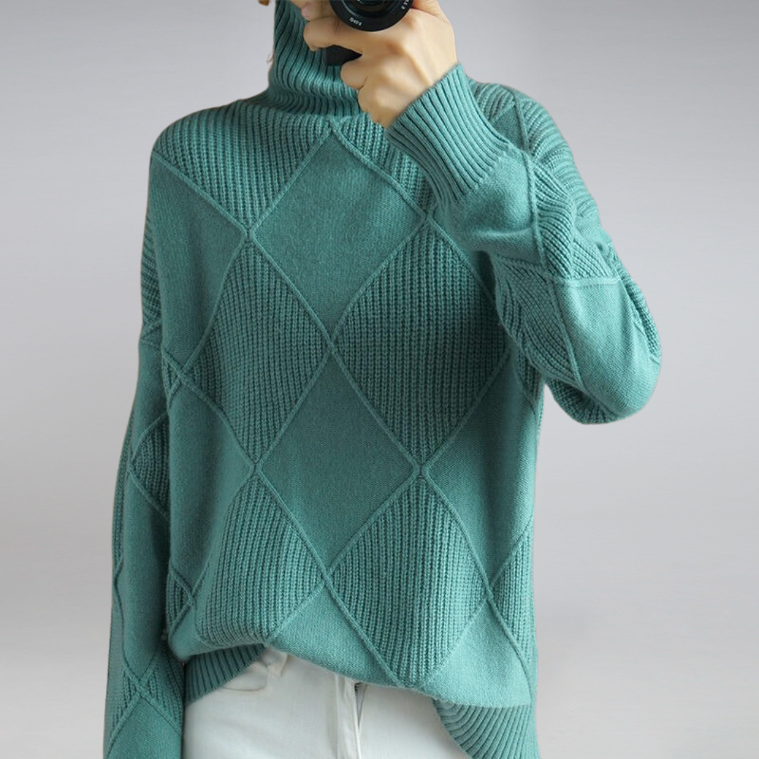 Milan Natural Fabric Turtleneck Sweater