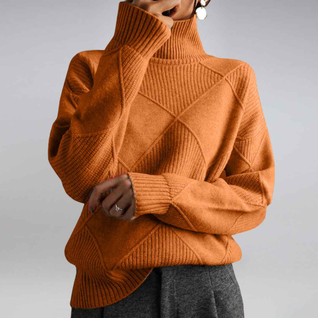 Milan Natural Fabric Turtleneck Sweater