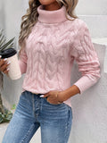 Bordeaux Natural Fabric Turtleneck Sweater
