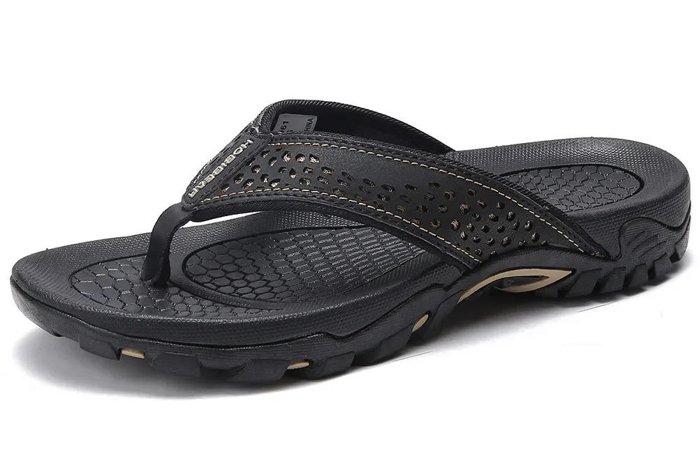 Orion Arch Support Leather Flip Flops