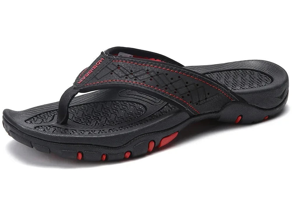 Orion Arch Support Leather Flip Flops