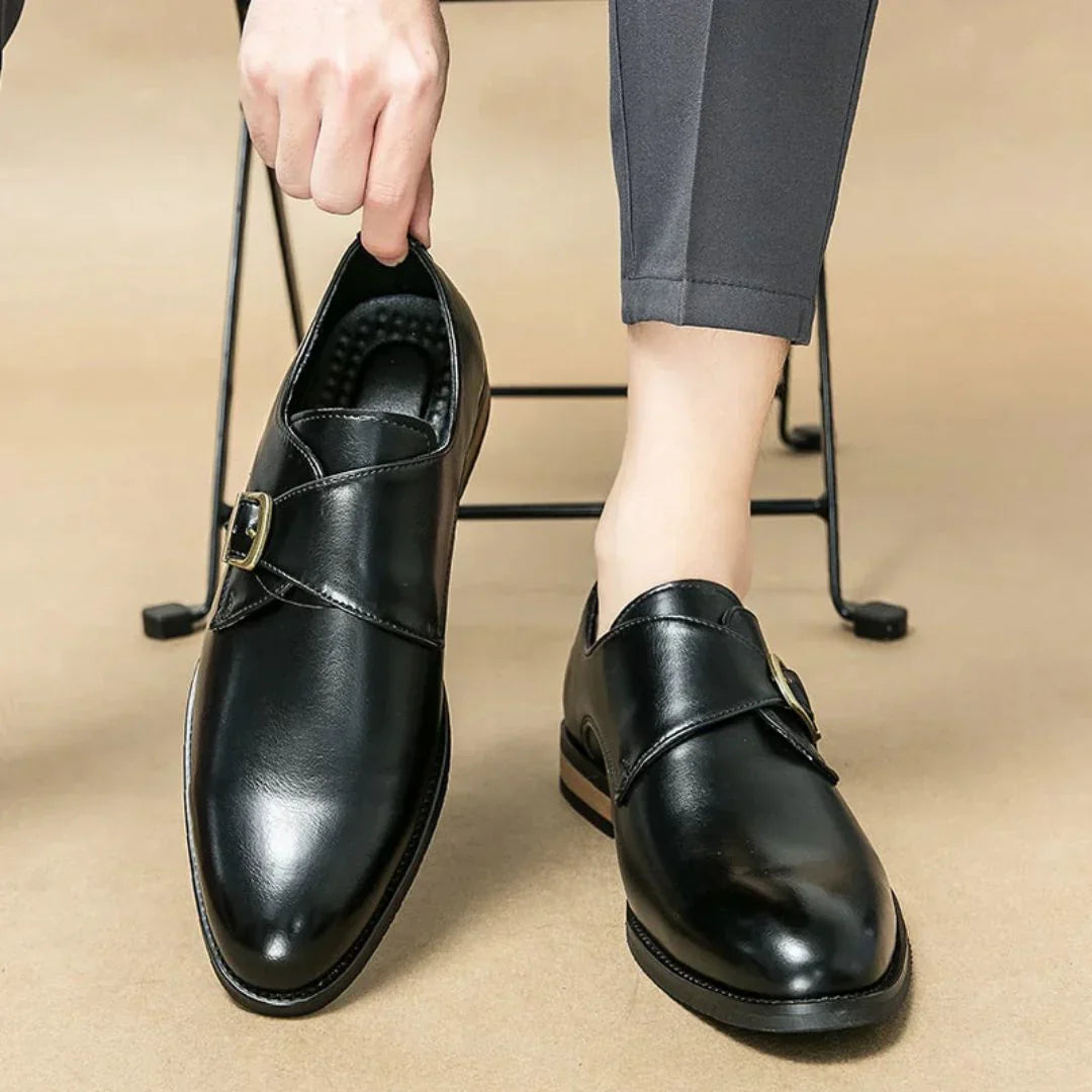 Blaine Leather Monk Strap Shoes