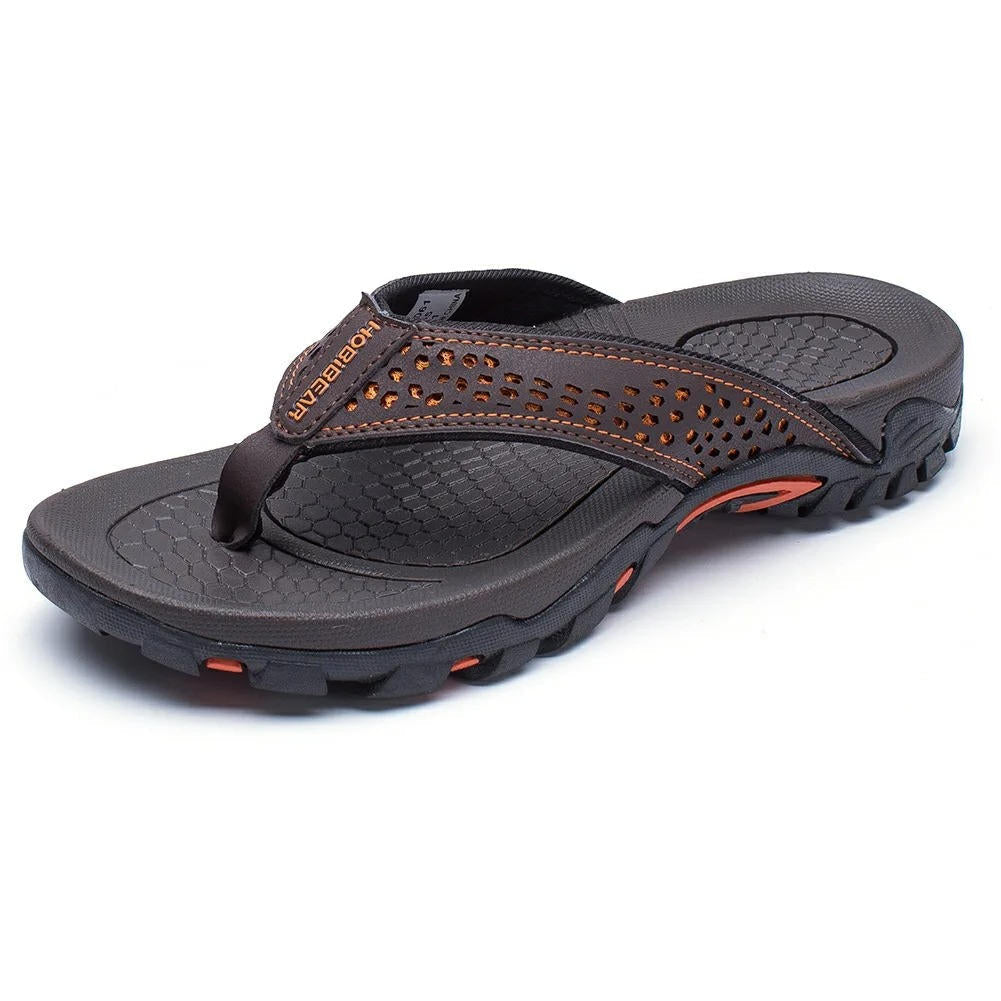 Orion Arch Support Leather Flip Flops