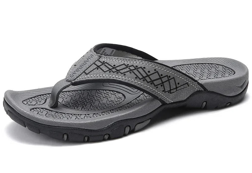 Orion Arch Support Leather Flip Flops