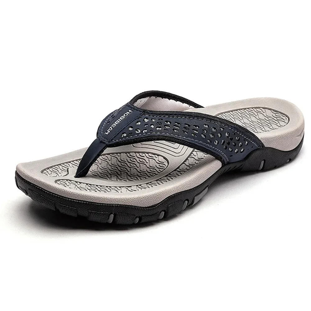 Orion Arch Support Leather Flip Flops