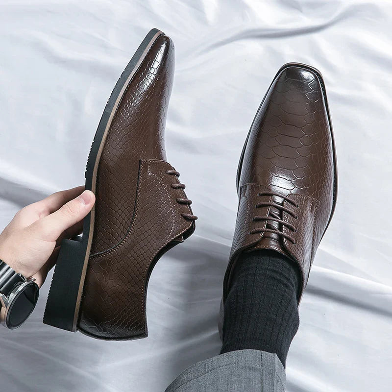 Milan Leather Derby Dress Shoes