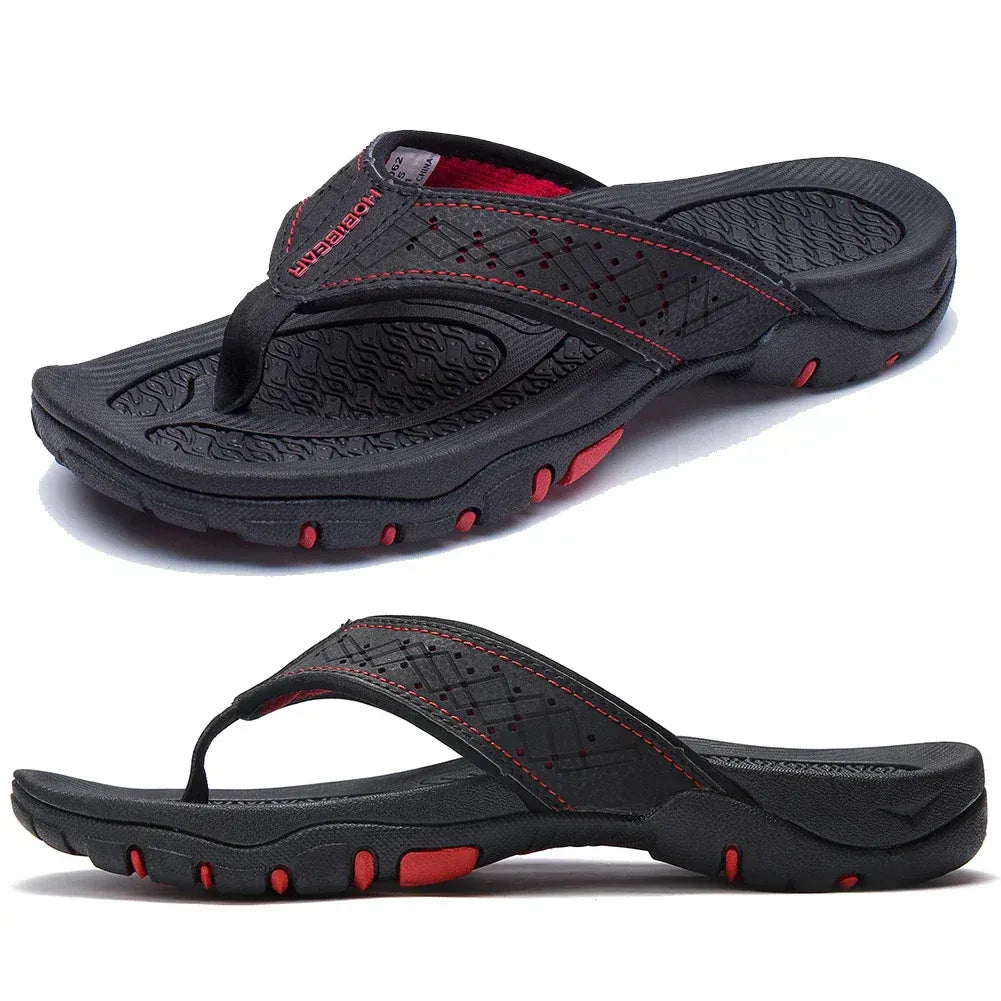 Orion Arch Support Leather Flip Flops