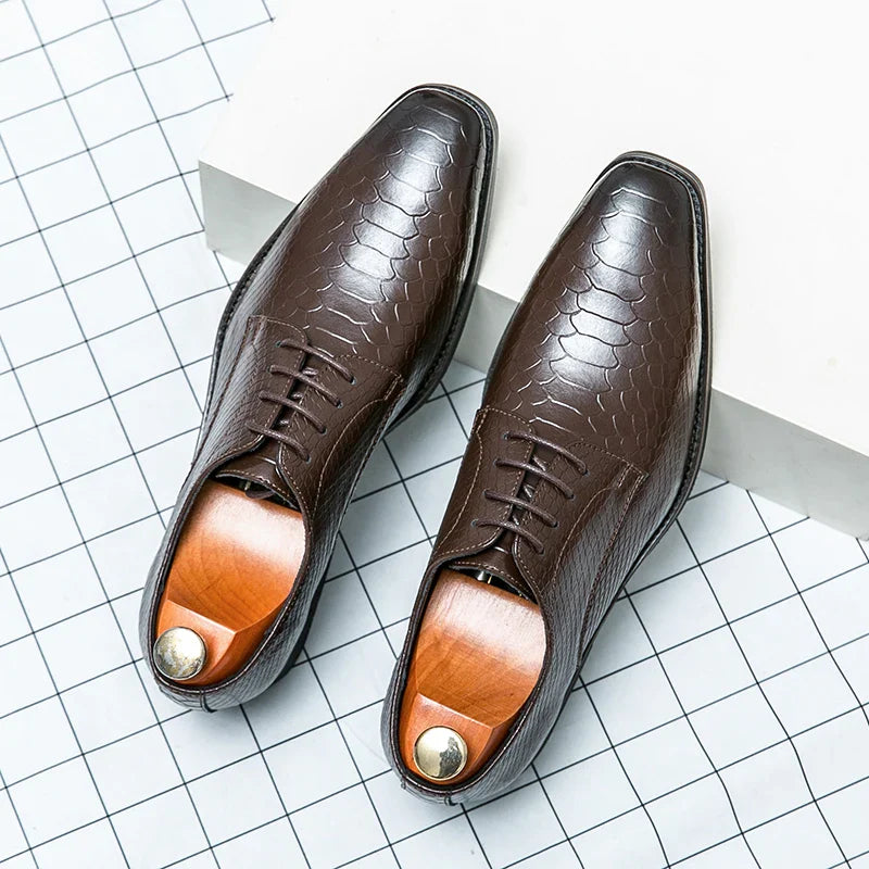 Milan Leather Derby Dress Shoes
