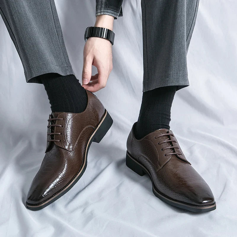 Milan Leather Derby Dress Shoes