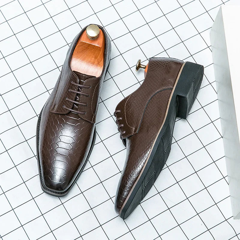 Milan Leather Derby Dress Shoes