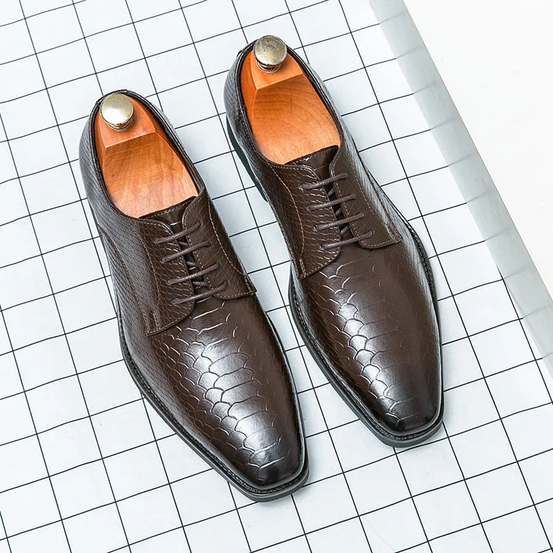 Milan Leather Derby Dress Shoes