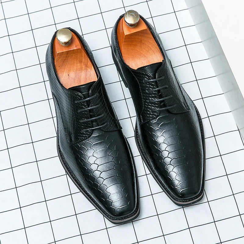 Milan Leather Derby Dress Shoes