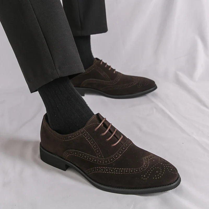 Havana Velvet Brogue Shoes