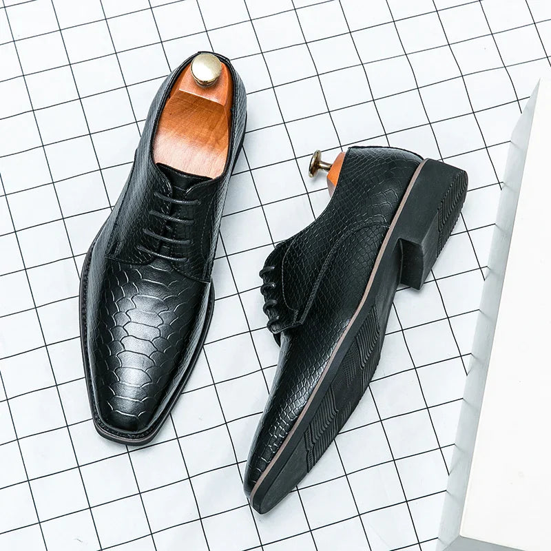 Milan Leather Derby Dress Shoes