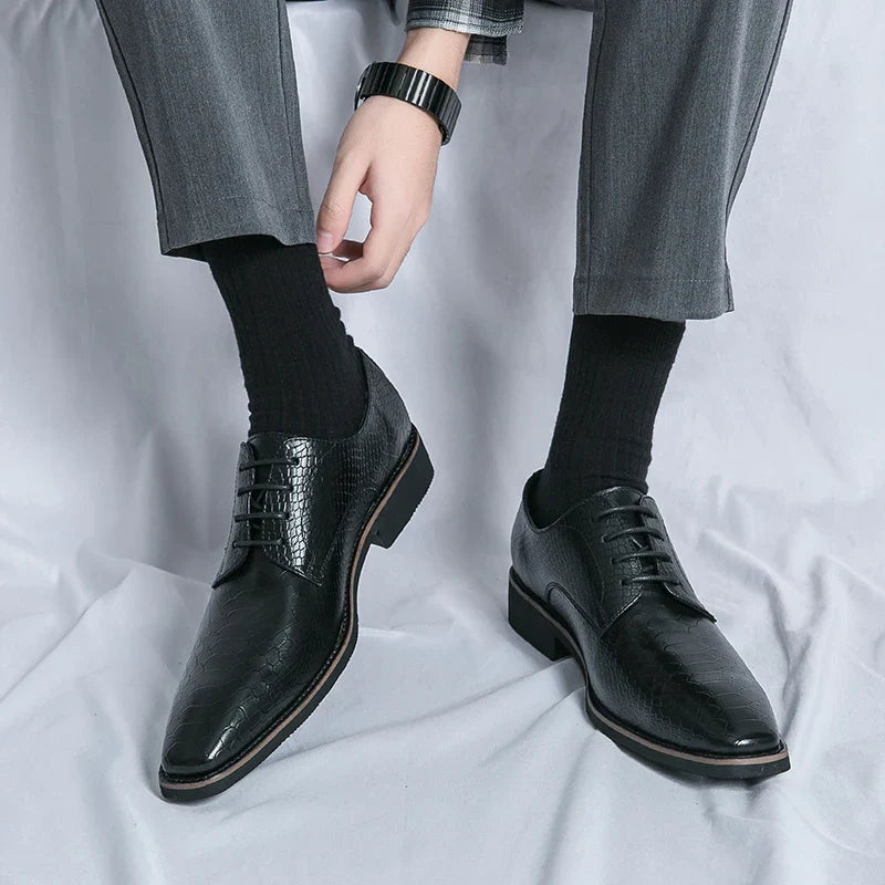 Milan Leather Derby Dress Shoes