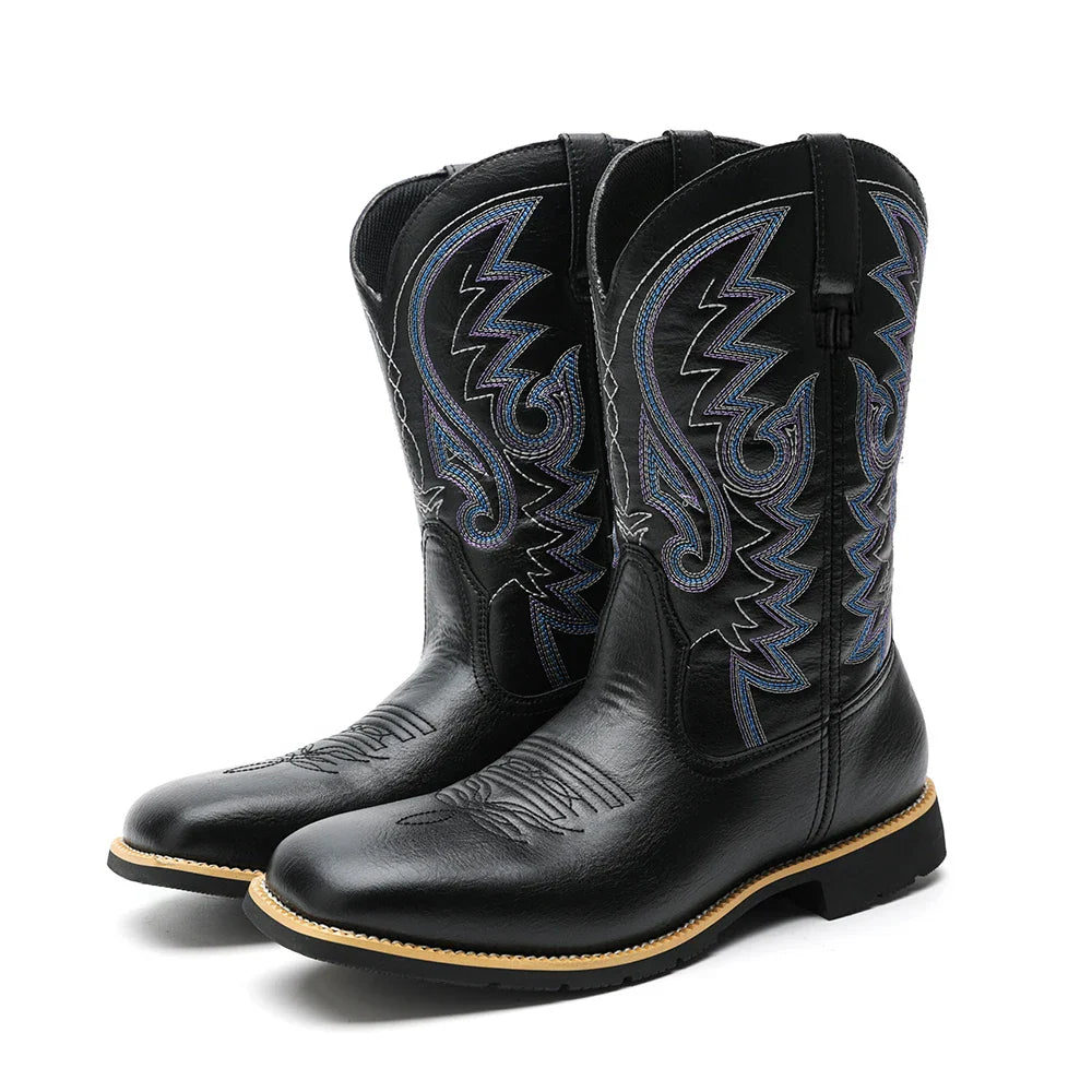 Denton Leather Cowboy Boots