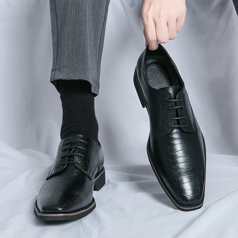 Milan Leather Derby Dress Shoes