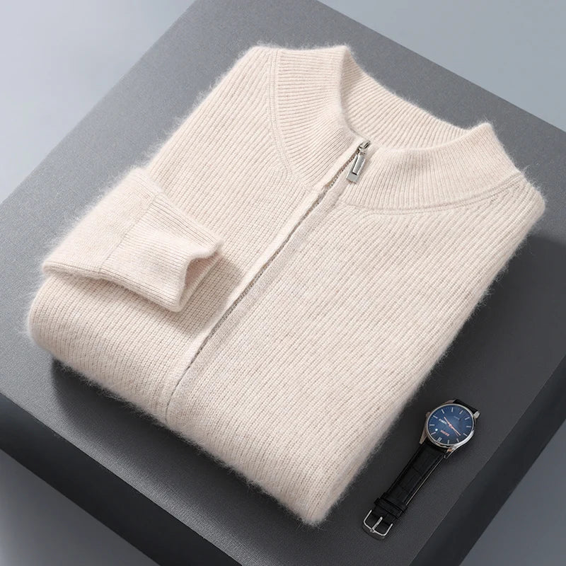 Rivano Cashmere Zip-Up Cardigan
