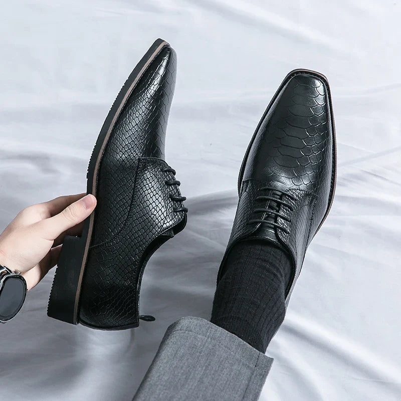 Milan Leather Derby Dress Shoes