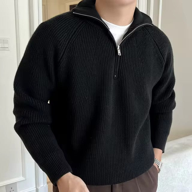 Marino Wool Quarter-Zip Sweater