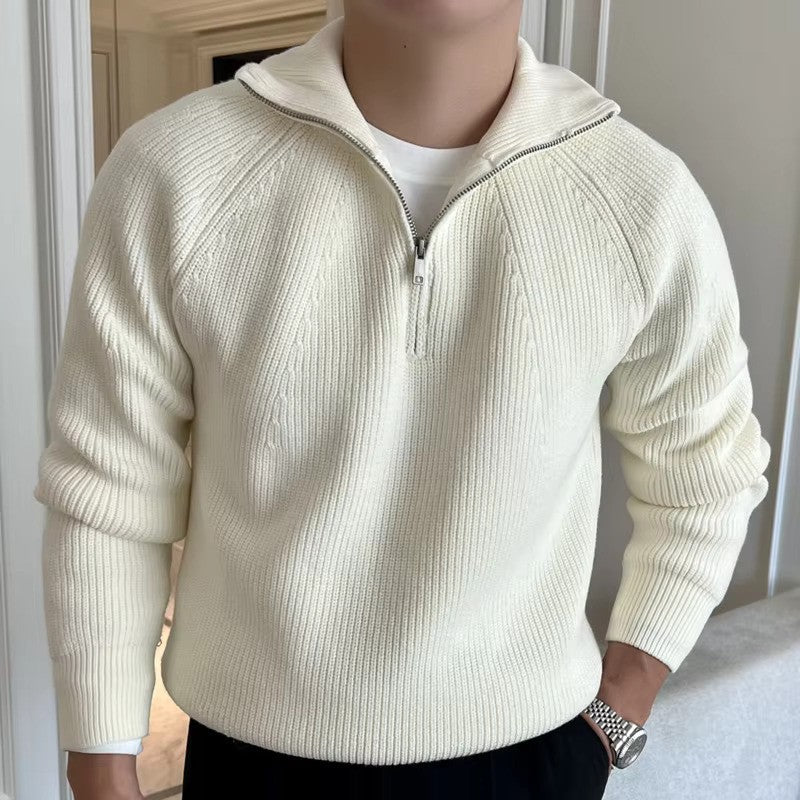 Marino Wool Quarter-Zip Sweater
