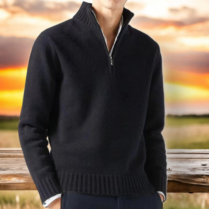Florence Cashmere Half-Zip Sweater