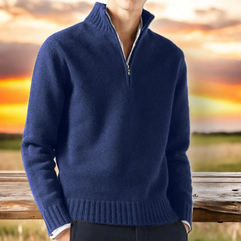 Florence Cashmere Half-Zip Sweater