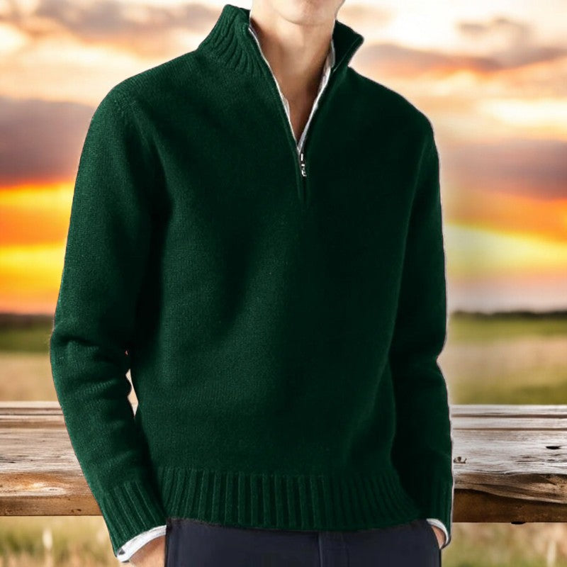 Florence Cashmere Half-Zip Sweater
