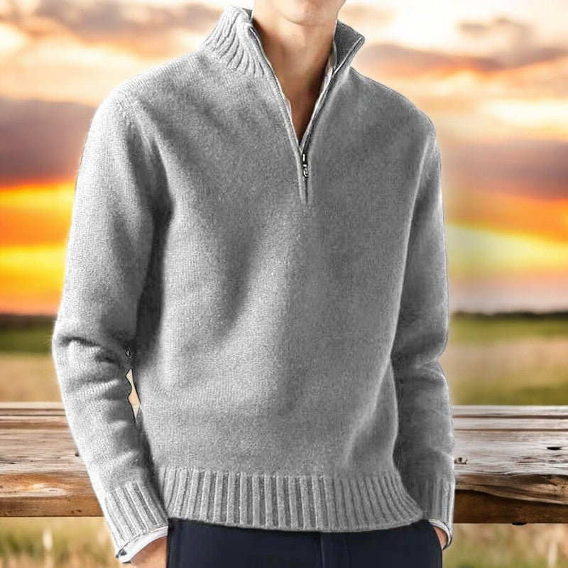 Florence Cashmere Half-Zip Sweater