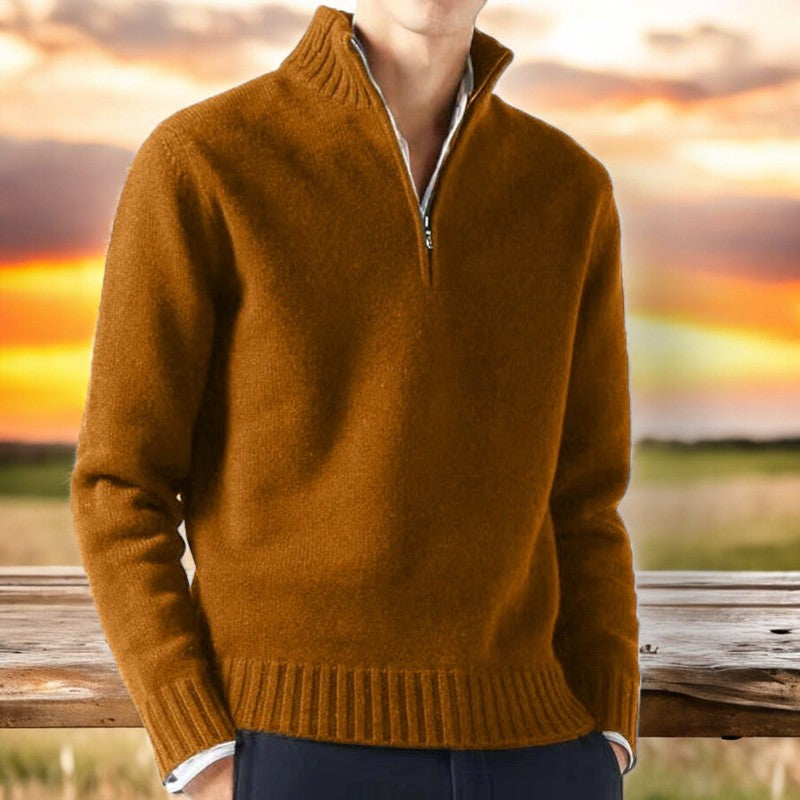 Florence Cashmere Half-Zip Sweater