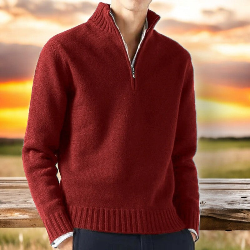 Florence Cashmere Half-Zip Sweater